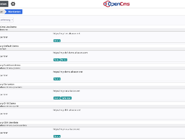 Mandanten App - Liste der Mandanten