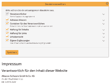 Datenschutz-Baukasten - Auswahl der Bausteine